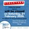 Closed for Stocktaking on 21 February 2026
