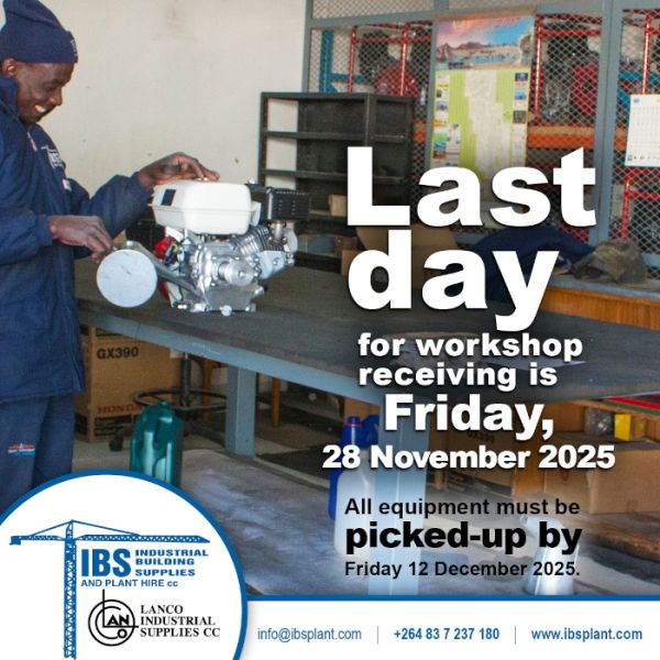 Last day of receiving at workshop - 28 November 2025